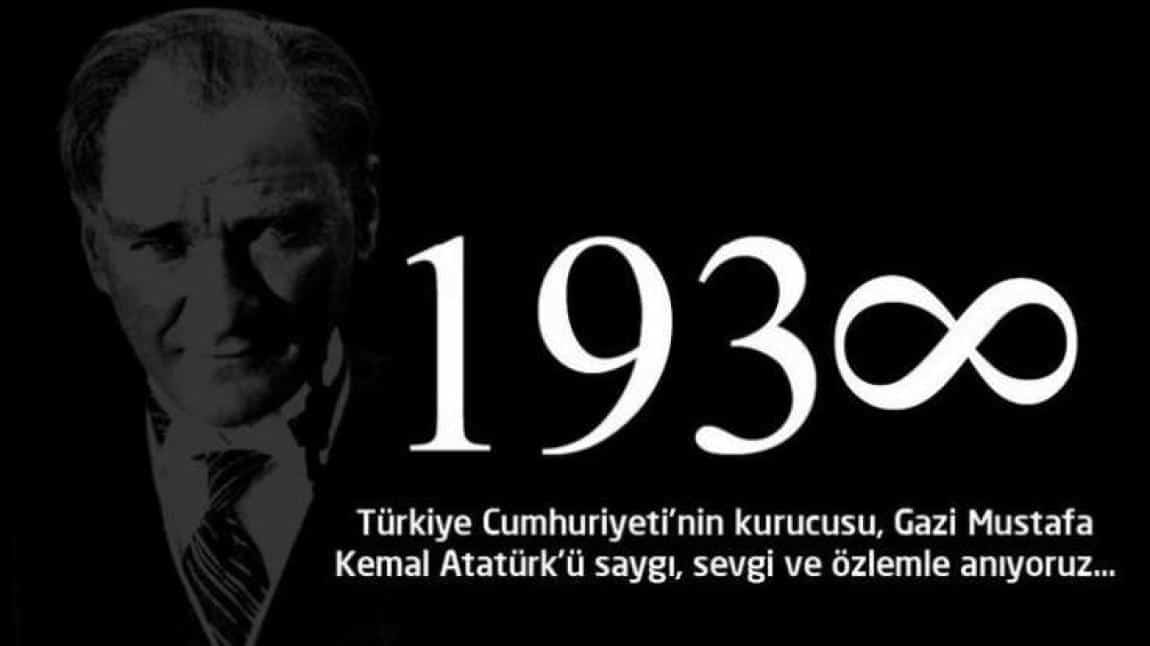 10 KASIM ATATÜRK'Ü ANMA PROGRAMI